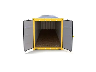 40ft Shipping Container Open Top 3D model