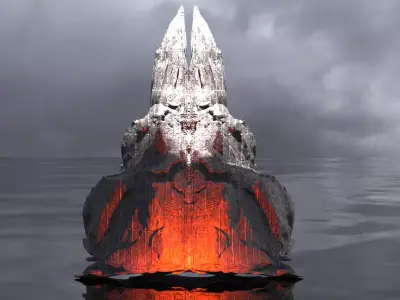 Viking Rune Stone rock 3D model