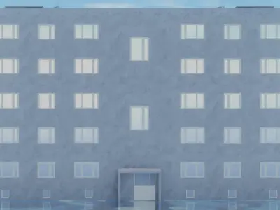 Block of flats 3D model plus Low Poly Ver 3D model 3D model