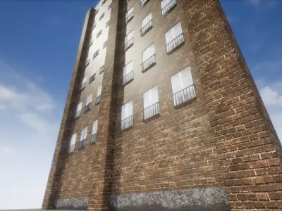 Simple Low Poly Building Assets Low-poly 3D model