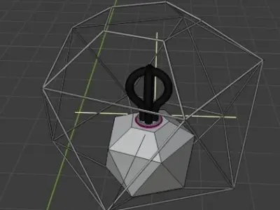 disk lamp2 Low-poly 3D model
