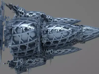 cyberpunk weaved Gangster market 3D model