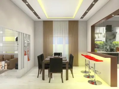 Modern Living Room Lumion 11 Interior Scene 3D model