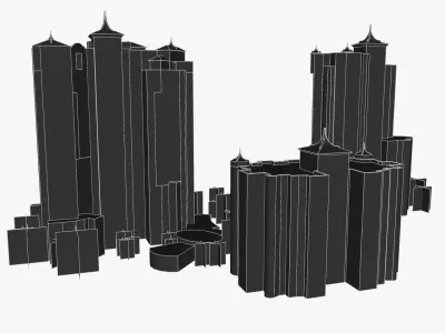 Bel Air Resort Low-poly 3D model