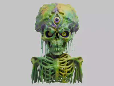 Ethereal Sentinel Statue Low-poly 3D model