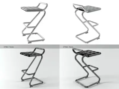 Free barstool Free 3D model