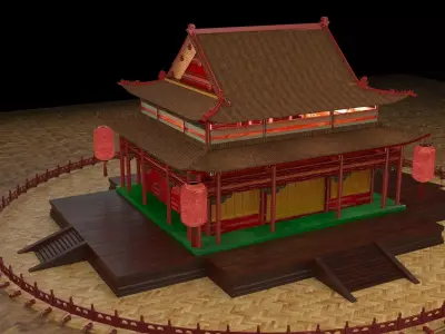  Chinese ancient house  3D model get