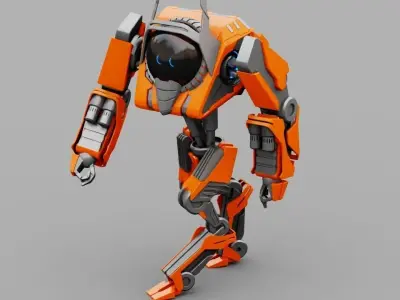 Battle Droid rigged 3D model