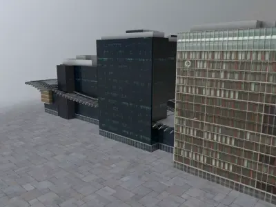 Amsterdam WTC Low-poly 3D model