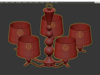RONDO CHANDELIER Low-poly 3D model