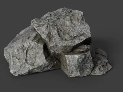 Rock 6-6 Low-poly 3D model