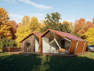  Tiny House 3D Model Modern Architecture IFC SKP OBJ FBX GLB 3D model