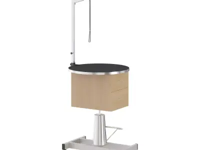 Grooming table hydraulic round Usmilepet 3D model