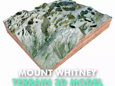 Mount Whitney California USA 3D model