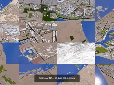 Cities of UAE Dubai  3D Model Pack