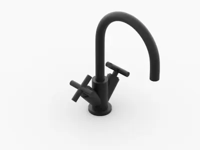 Faucet 02 Low-poly 3D model
