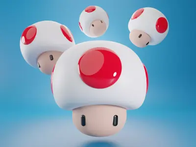 Mushroom Bros  3D model