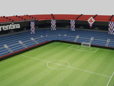 Fiorentina Football Stadium Low-poly 3D model