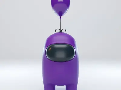 Among Us Mini Balloon Character 3D model
