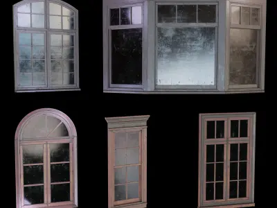 Old Windows pack  Low-poly 3D model