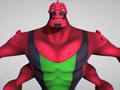 Four Arms - DNA Sample Of a Tetramand - Ben 10 Omniverse Low-poly 3D model