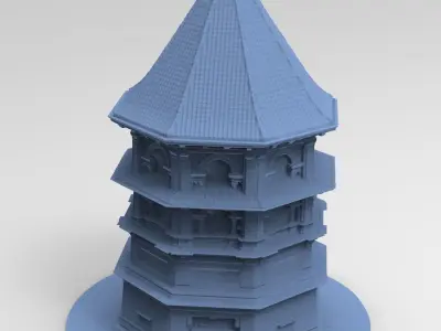 Germanic Medieval Tower 3 3D model