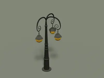 Cartoonistic Street-Light 9 3D model Low-poly 3D model