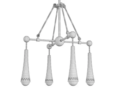 TUPELO CHANDELIER Low-poly 3D model