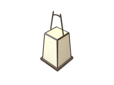 Japanese Lantern v2 002 Low-poly 3D model