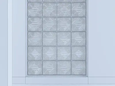 3d sereen window with pattern Low-poly 3D model