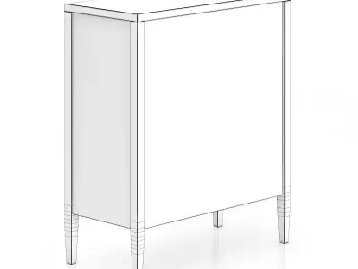 Light Wood Cabinet 3D model
