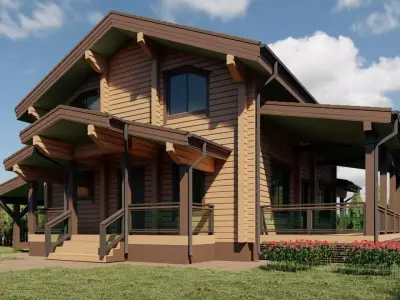 Log house 3D model order