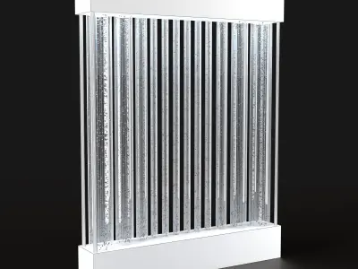 Water Bubble Tubes - Freestanding Decorative Panel 3D model