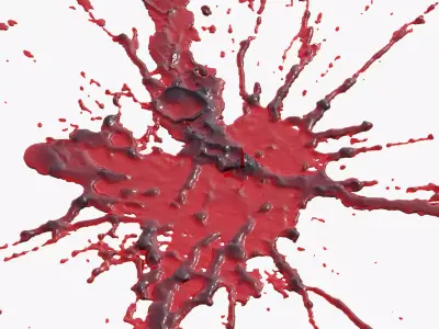 Swirly Blood Splatter vol1 2 3D model