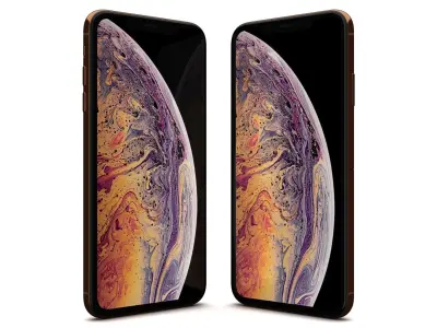 Apple iPhone XS Max Gold Low-poly 3D model