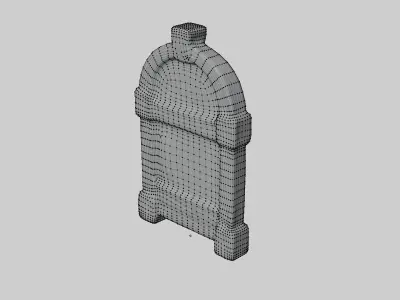 Stylized medieval door Low-poly 3D model