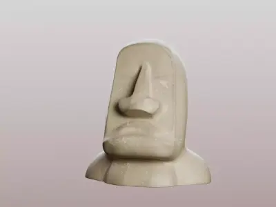 Face Figurines Low-poly 3D model