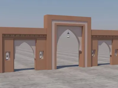 Traditional Moroccan Door Marrakech  3D model