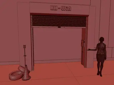 Roller shutter -  Low-poly 3D model 3D model