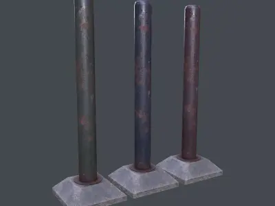 Post Barrier 3D model