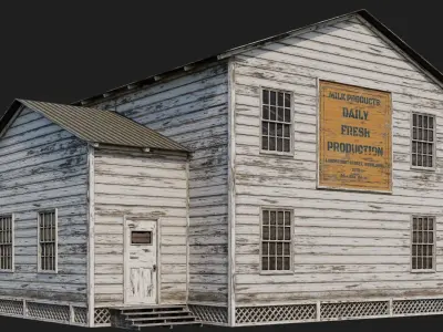 73-74-75-76 - Farm Buildings 4K PBR GameReady Low-poly 3D model