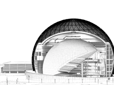  Sphere of Las Vegas with cutaway 