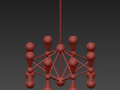 Lampara Techo Cristal Blanco 3D model