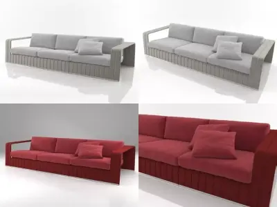 Frame 3-seat sofa 3D model