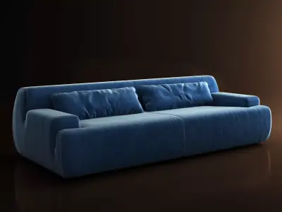 Norton sofa velvet 3D model
