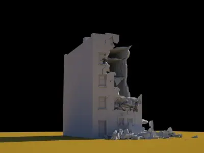 Damaged Building 3D model