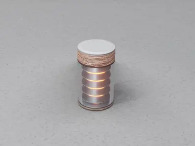 Wooden Light-Column 1 - Low-Poly Street-Light Set-9 Low-poly 3D model