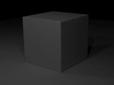 the default cube Low-poly 3D model
