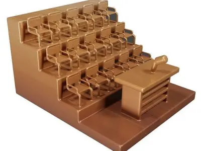 Wooden Classroom Toy 3D model