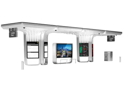 Sustainable urban solar bus station 3D model